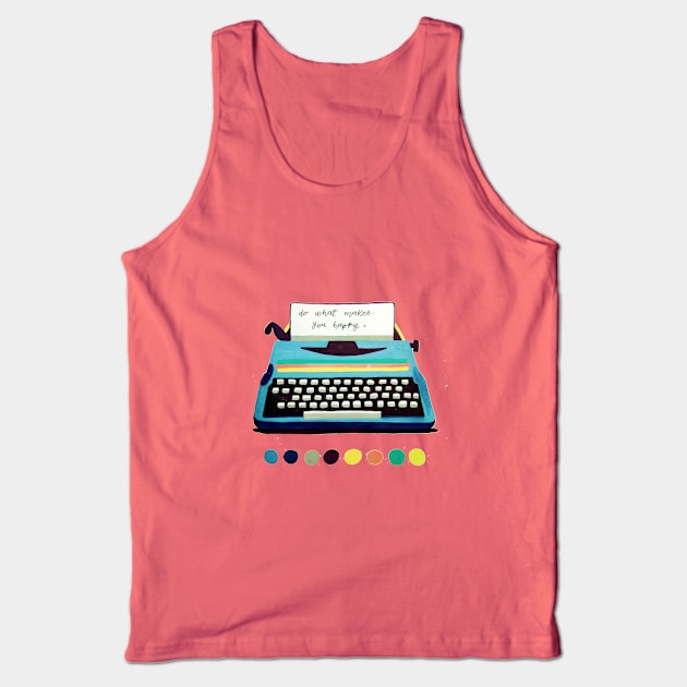 typewriter Tank Top by TheLeftyWork's